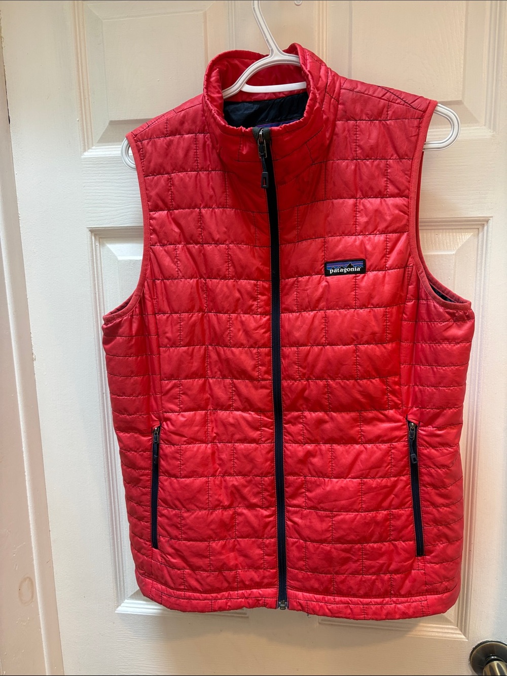 Patagonia Pink Quilted Primaloft Insulated Vest with Zip Pockets